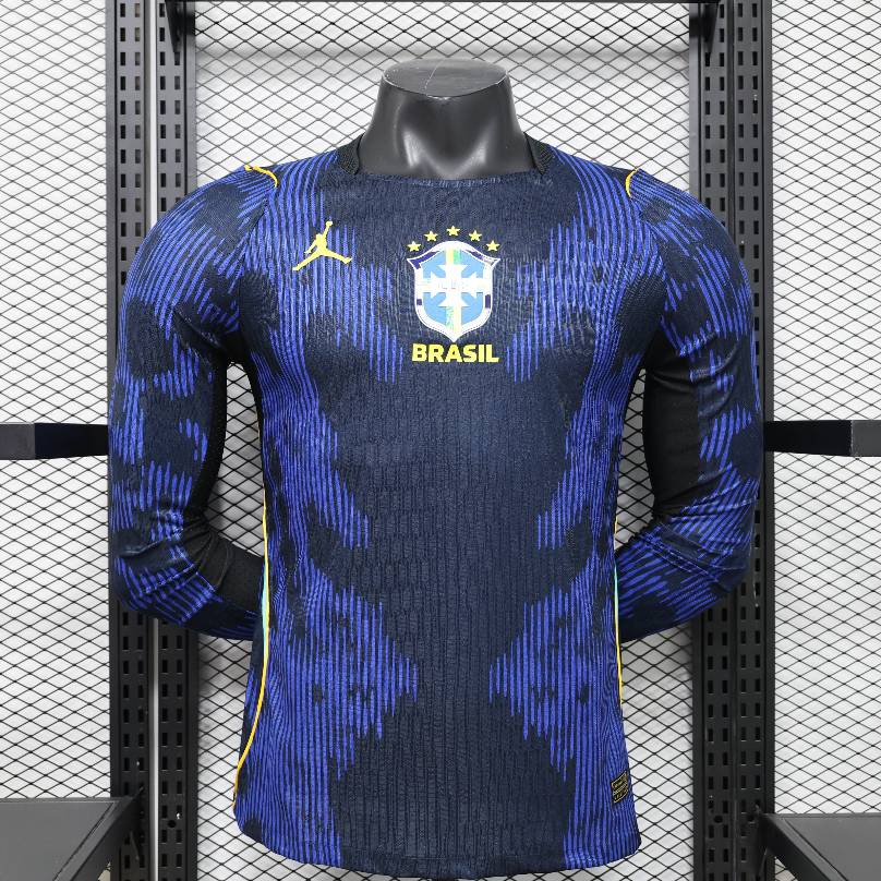 Brésil Extérieur Coupe Du Monde 2026 Player Version Long Sleeve - Choppe ton maillot