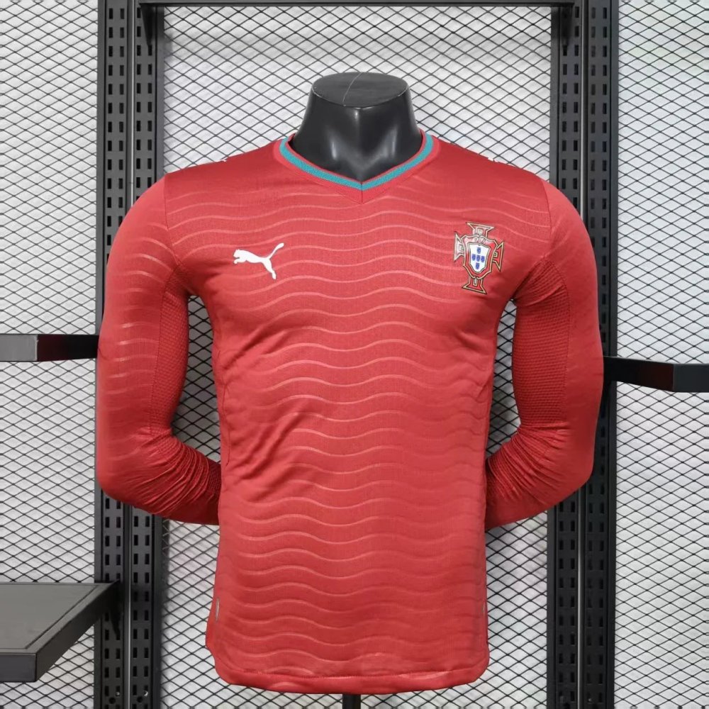 Portugal DOM Coupe du monde Player version Long Sleeve 2026 - Choppe ton maillot